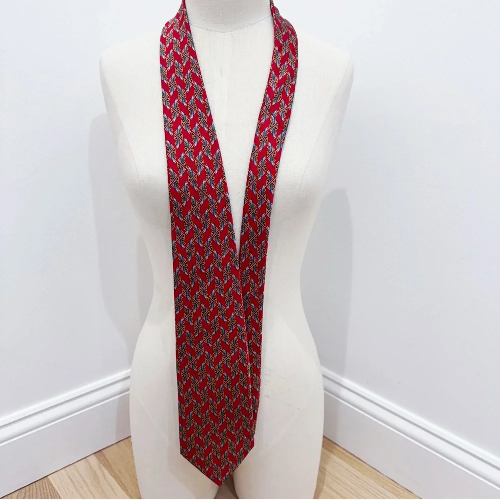 Robert Talbott Nordstrom Red Men’s Silk Tie Handsewn 56”